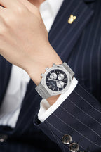 DIFFUL Men's Luxury Fashion Watch Automatic Quartz Movement Steel Strap Waterproof Man Watch - Acquisti Online