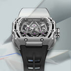 Orologio meccanico automatico cavo a forma di barile da uomo