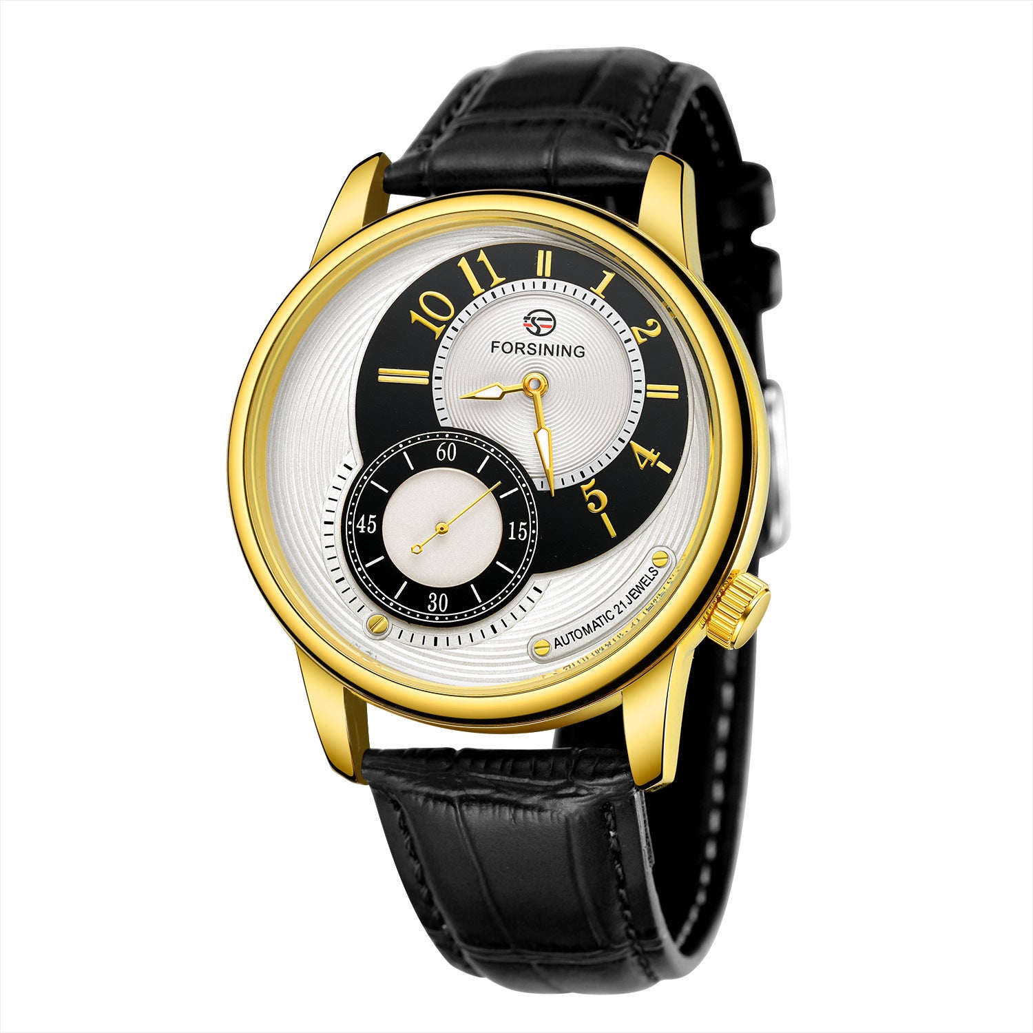 Men's FORSINING New Men's Watches Fashion Luxury Brand Genuine Leather Classic Wristwatches - Acquisti Online