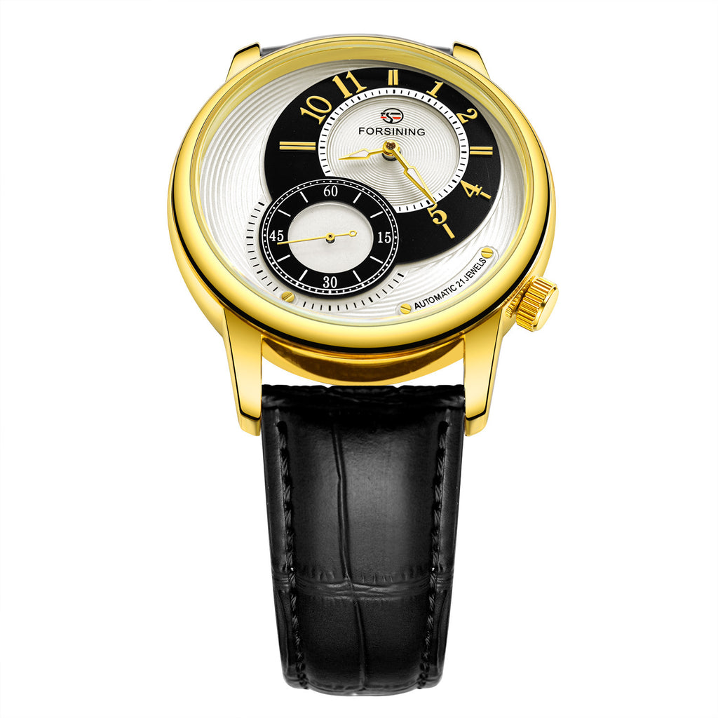 Men's FORSINING New Men's Watches Fashion Luxury Brand Genuine Leather Classic Wristwatches