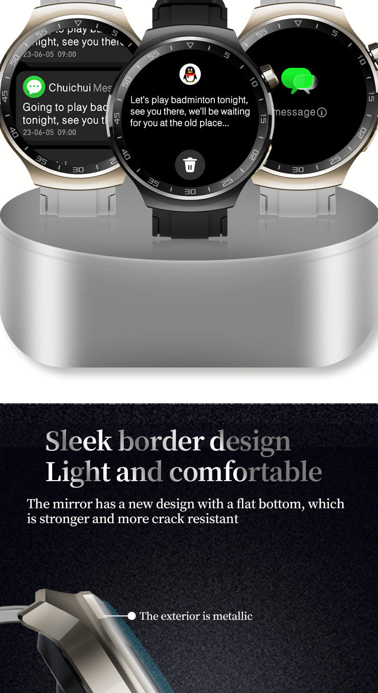 X16 PRO Smart Watch AMOLED Round Display NFC Payment Voice Assistant Alloy Men Business Smartwatch