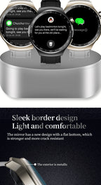 X16 PRO Smart Watch AMOLED Round Display NFC Payment Voice Assistant Alloy Men Business Smartwatch
