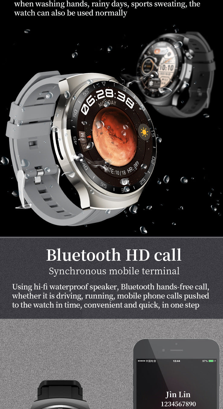 X16 PRO Smart Watch AMOLED Round Display NFC Payment Voice Assistant Alloy Men Business Smartwatch