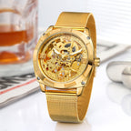 Men's Business Watches Automatic Mechanical Wristwatch with Steel Band Mechanical Watch Men Stainless Steel  30M Water Resistant Business Wristwatch