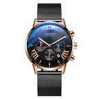 Men's watch high-end buckle steel watch