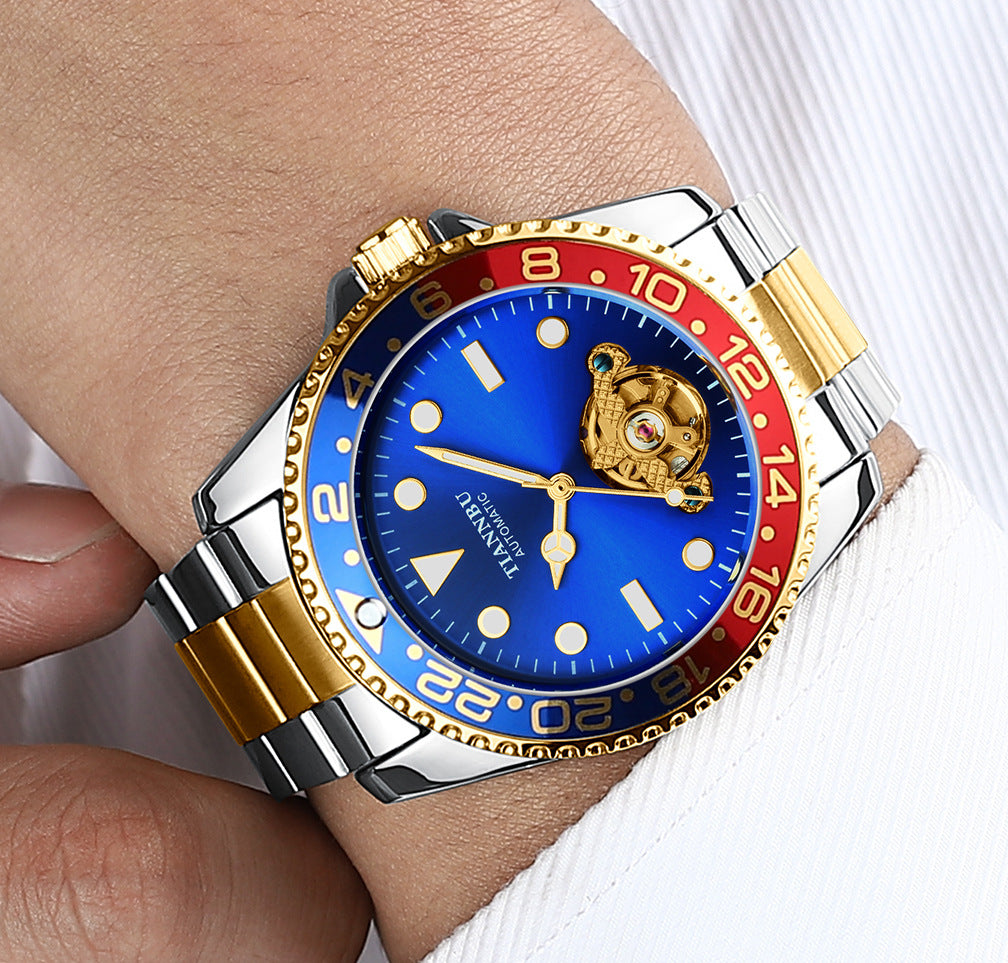Tiannbu Men's Fashion Watch Automatic Mechanical Movement Watch Waterproof Steel Band Man Watch - Acquisti Online