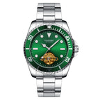 Tiannbu Men's Fashion Watch Automatic Mechanical Movement Watch Waterproof Steel Band Man Watch - Acquisti Online