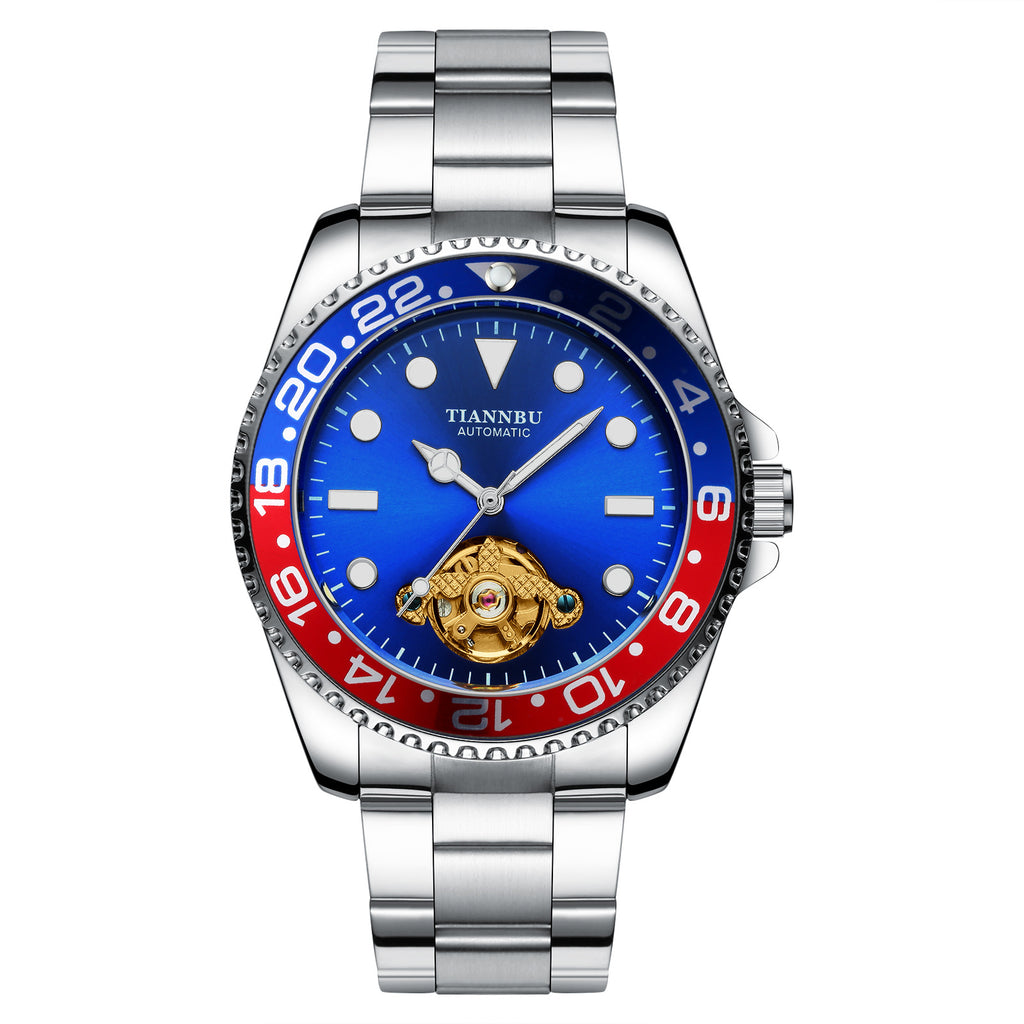 Tiannbu Men's Fashion Watch Automatic Mechanical Movement Watch Waterproof Steel Band Man Watch - Acquisti Online