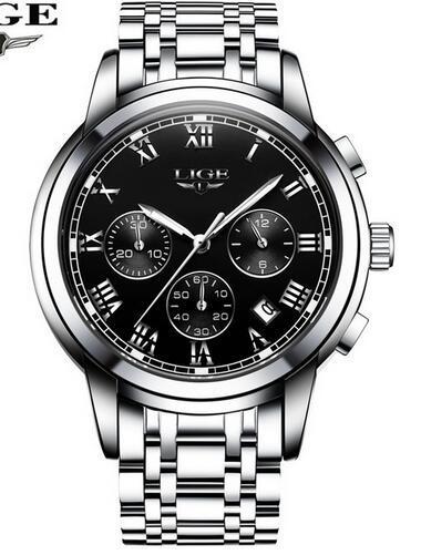 Men's personality fashion trend casual waterproof moon phase quartz watch