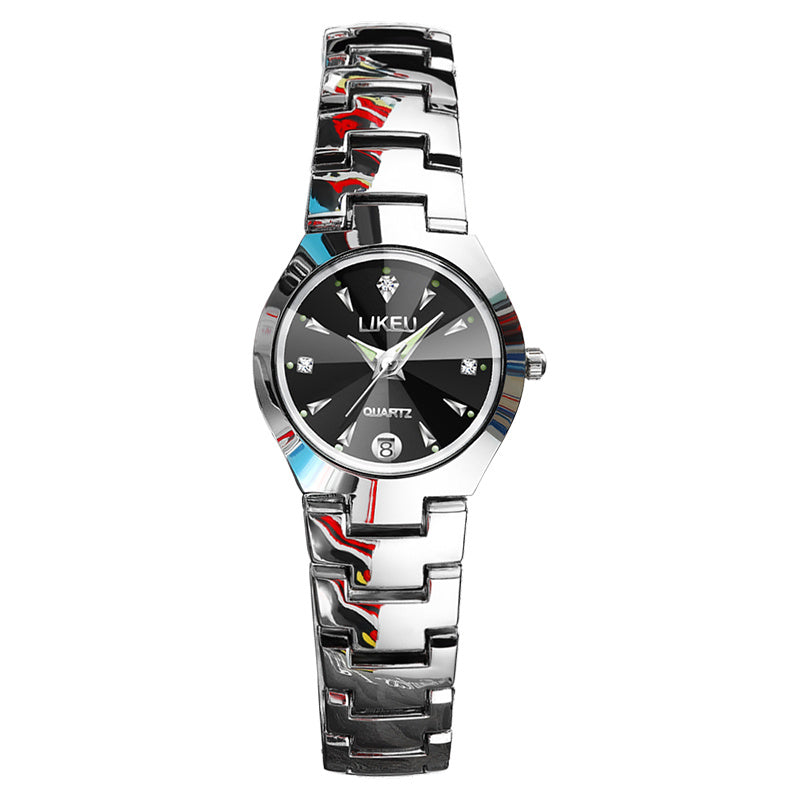 Modieus luxe quartzhorloge voor dames, waterdicht, met strass vervaardigd, lichtgevend, lichtgewicht quartzhorloge voor dames