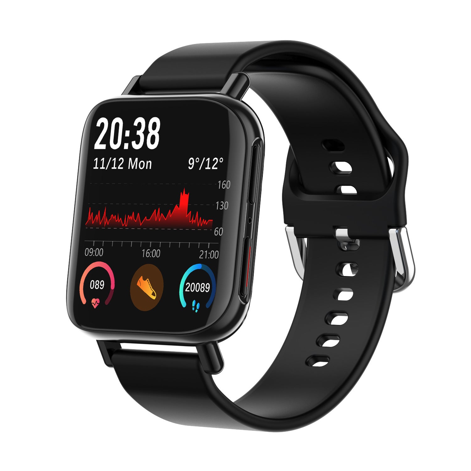 Orologio intelligente con cardiofrequenzimetro, pressione sanguigna, esercizio, contapassi