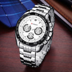 Fashion Trend Three-eye Watch Upscale Men's Steel Watch