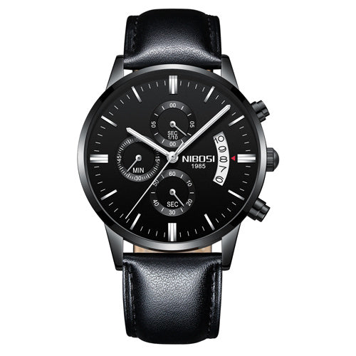 Men Watch Chronograph Sport Mens Waterproof Full Steel Quartz watch