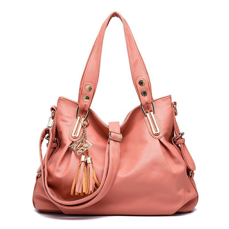 Dames handtas met meerdere zakken en grote capaciteit, originele leren crossbodytas, luxe schoudertas voor dames