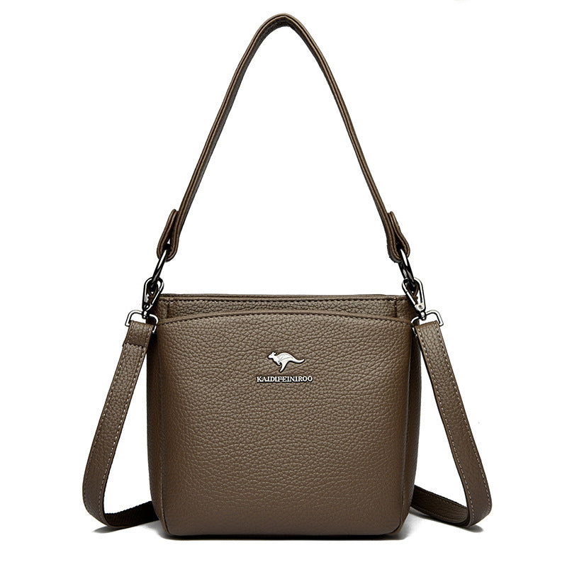 Dames handtas Eenvoudige mode Een schoudertas PU Hand dragen Kleine tas Grote capaciteit Dames handtas