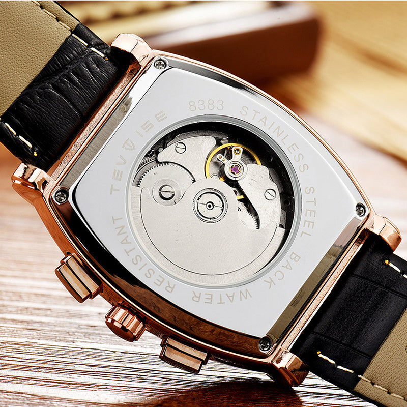 Orologio meccanico da uomo TEVISE, orologio da uomo multifunzione impermeabile