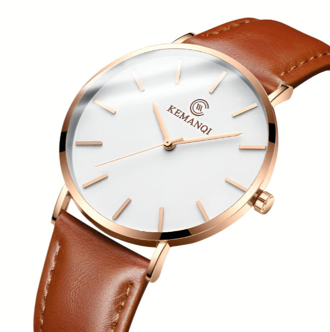 2025 Modieus luxe dames quartzhorloge in zakelijke stijl Blu-ray quartz roestvrij staal leren band quartzhorloge