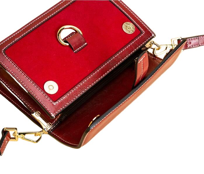 Women's Fashionable Shoulder Bag Multi Pocket Original Leather Large Capacity Women's Cowhide Diagonal Crossbody Bag