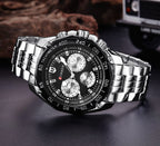 Fashion Trend Three-eye Watch Upscale Men's Steel Watch