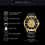Winner Men's Mechanical Watch Stainless Steel Band Character Keep Moving Skeleton Casual Wristwatch Automatic mechanical watch