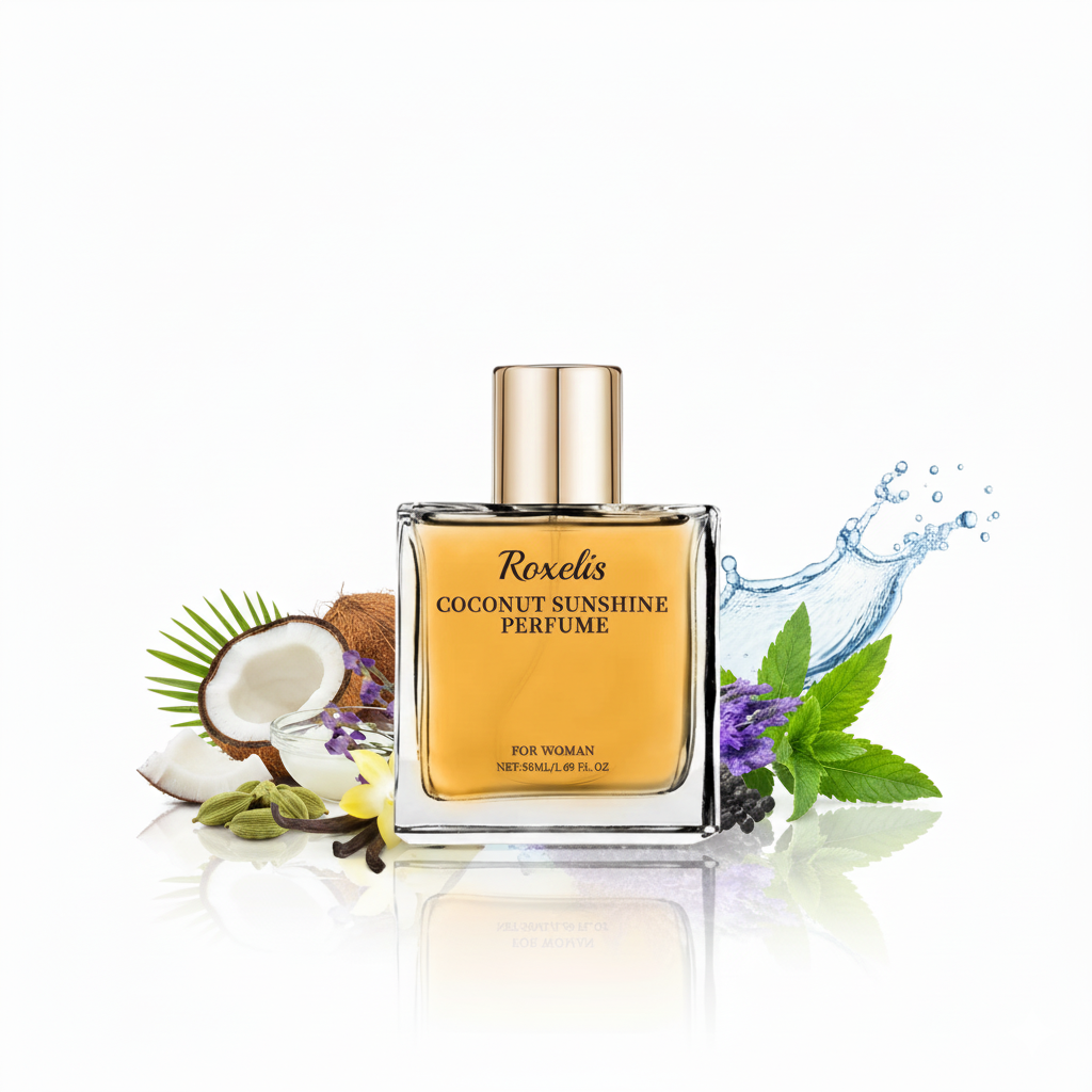 Roxelis Light Vanilla Coconut 50ml Perfume Fresh Light Fragrance Lasting Light Elegant Exudes Attractive Women's Fragrance - Acquisti Online