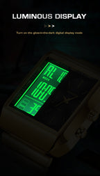 Foxbox Man Classic Stylish Watch Automatic Quartz Movement Steel Band Waterproof Men's Watch - Acquisti Online