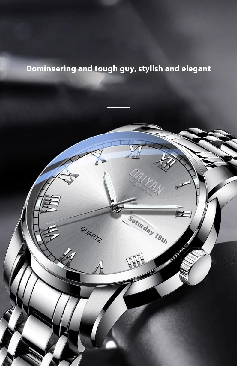 Nuovo marchio di lusso, moda, affari, tempo libero, orologio da polso, sportivo, impermeabile, orologio al quarzo con calendario