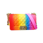 Women's One-shoulder diagonal bag crystal jelly bag