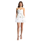 Europese en Amerikaanse driedimensionale bloemendecoratie, strakke strapless bandage-eendelige jurk
