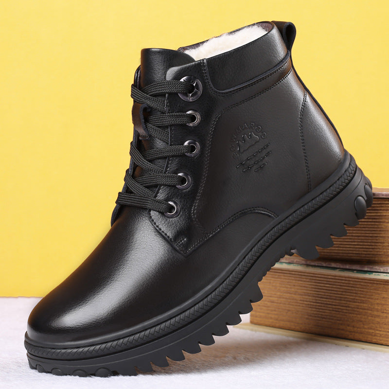 Men's Fashion High-top Wool And Cotton Shoes - Acquisti Online