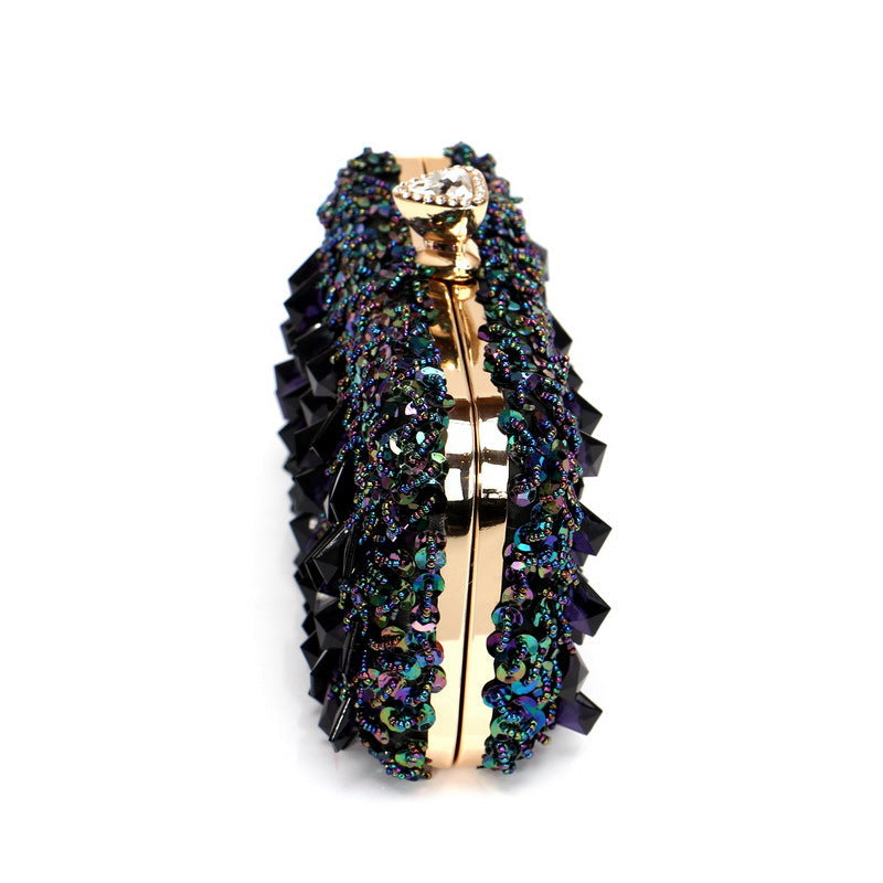Women Luxury Handbag with Sequins Party Dinner Handbag Ladies Night Bag with Chain Women Banquet Clutch Bag