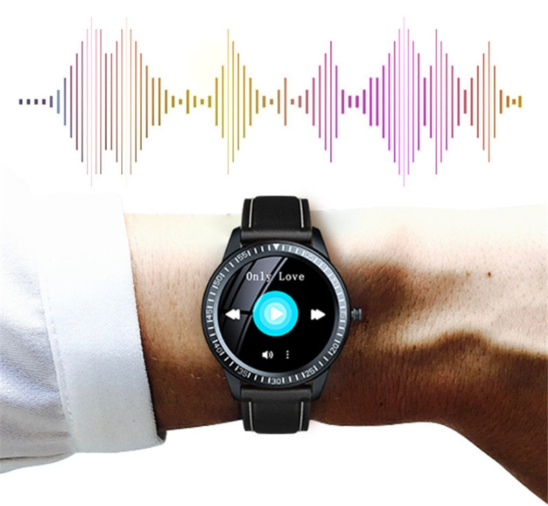 Orologio intelligente Bluetooth con chiamata, riproduzione, frequenza cardiaca, monitoraggio del sonno, orologio intelligente sportivo