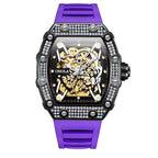 ONOLA Luxury Automatic Mechanic Fashion Men's Silicone Band Waterproof Mechanical Watch