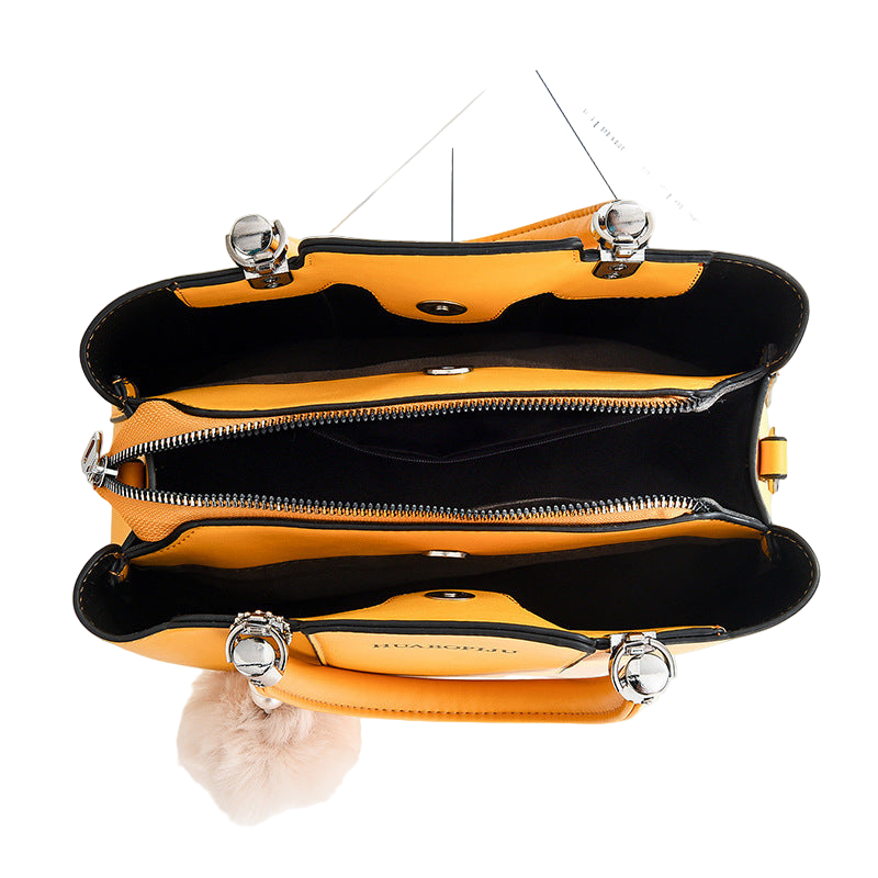 Women Fashionable Handbag Shoulder Bag PU Material Trendy Handbags Large Capacity Zipper Pocket Ladies One Shoulder Bag
