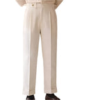 Casual Straight-leg Loose Elastic Waist Suit Men's Pants