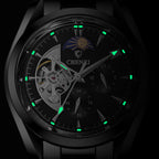 Orologio meccanico automatico da uomo impermeabile con sole, luna e stelle