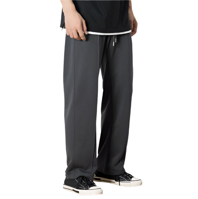 Men's Fashionable Casual Trousers Loose Drooping Cotton Terry Knitted Track Sweatpants Fashion Men Casual Trouser