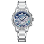 Women's Luxury Rhinstone Crafted Stainless Steel Waterproof Quartz Watch Original Leather Women's Quartz Watch