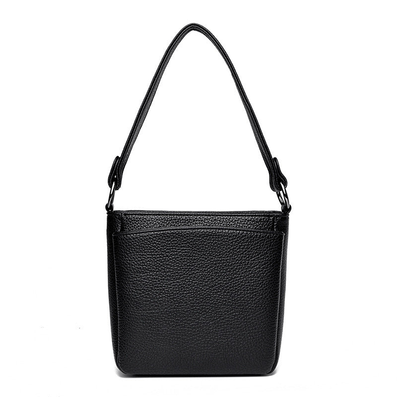Dames handtas Eenvoudige mode Een schoudertas PU Hand dragen Kleine tas Grote capaciteit Dames handtas