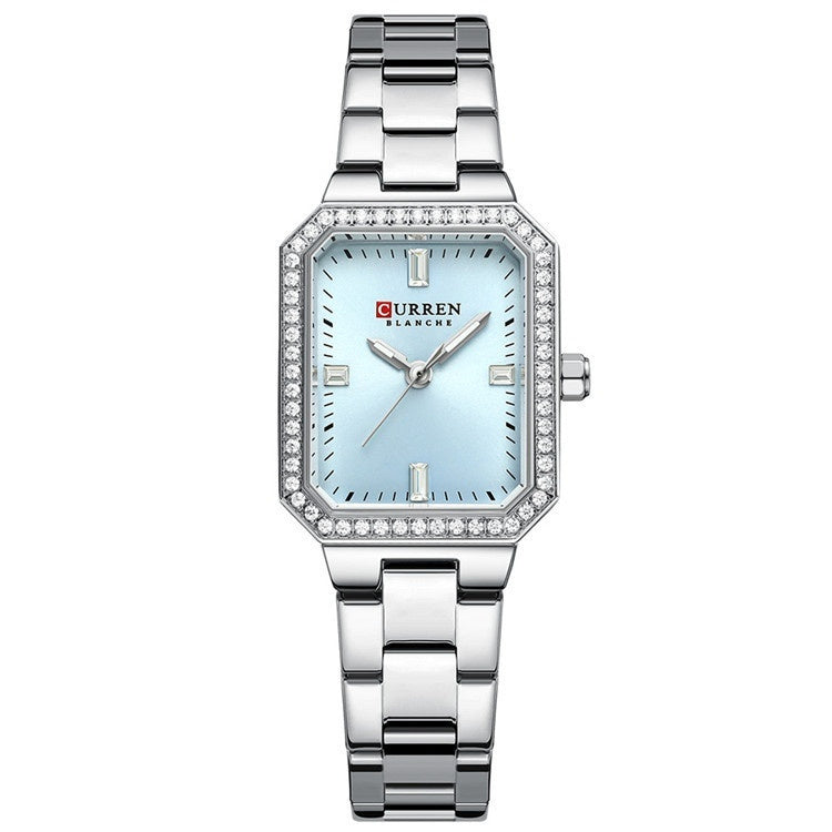 Curren Women's Quartz Wristwatches Stainless Steel Waterproof Luxury Rhinstones Women Automatic Quartz Watches - Acquisti Online