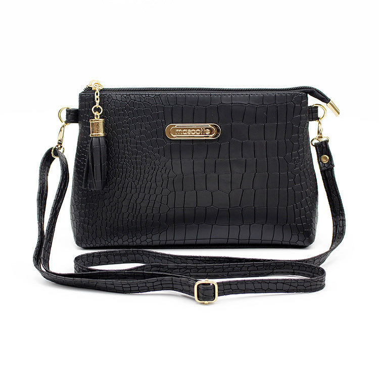 Damesmode Alligatorpatroon Schoudertassen PU Leren Handtas Kleine Telefoontas Crossbody Tas