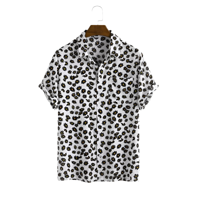 Herenmode Korte Mouw Bedrukt Overhemd Zomermouw Heren Casual Overhemd