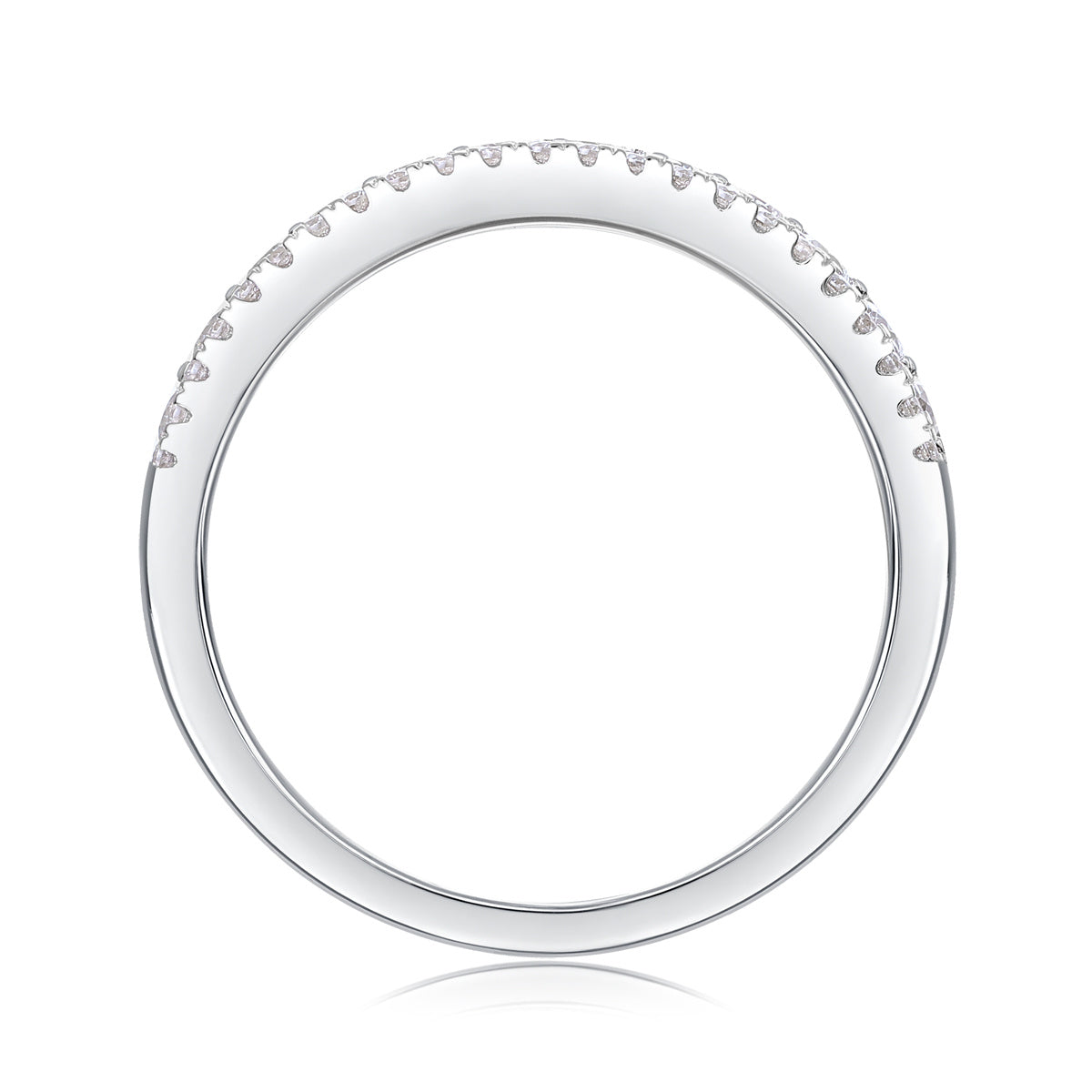 Luxury Fashion Multi-row Diamond Ring With Moissanite Silver Ring