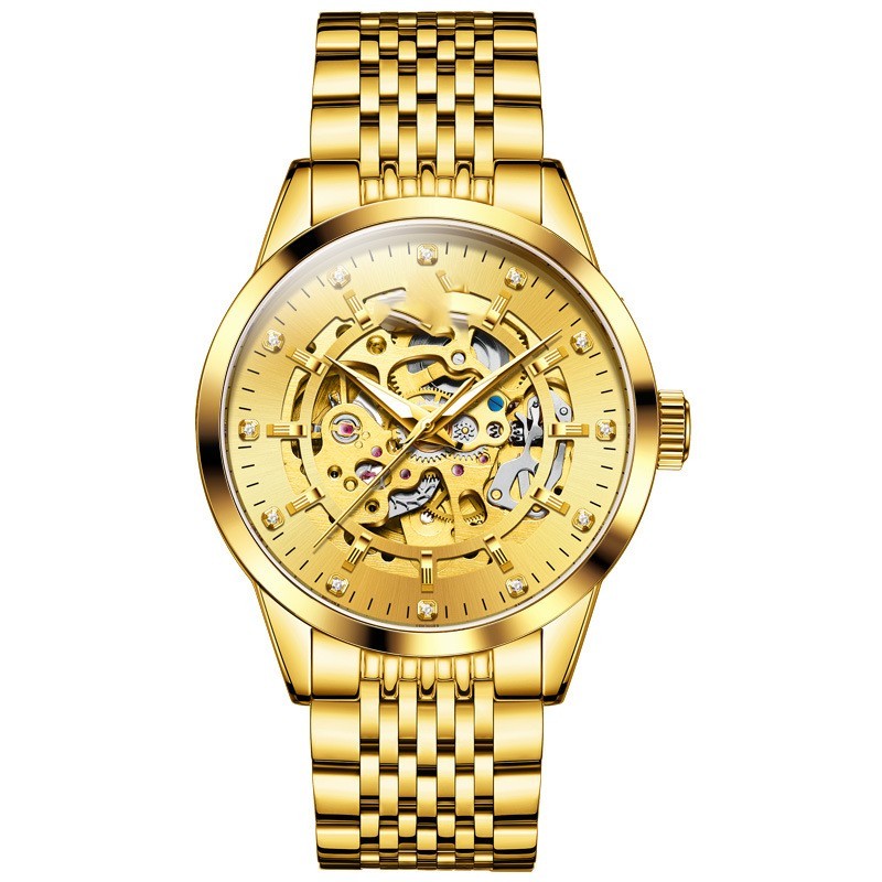 Orologio da uomo completamente automatico meccanico con cassa cava