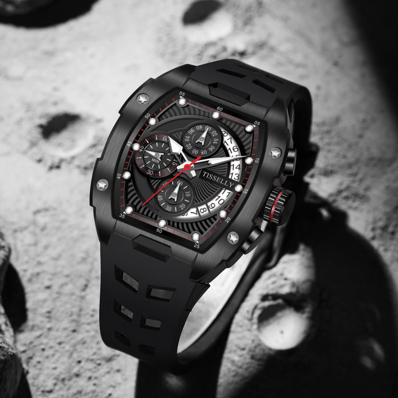 TISSELLY TIS6622 Man Waterproof Barrel-shaped Watch - Acquisti Online