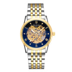 Orologio meccanico automatico da uomo in acciaio inossidabile, orologio impermeabile scheletrato vintage, orologio da uomo impermeabile luminoso