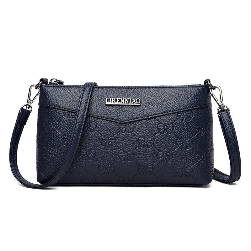 Schoudertas voor dames, multifunctionele tas met ritsvak, crossbodytas met reliëf PU-textuur, schoudertas voor dames
