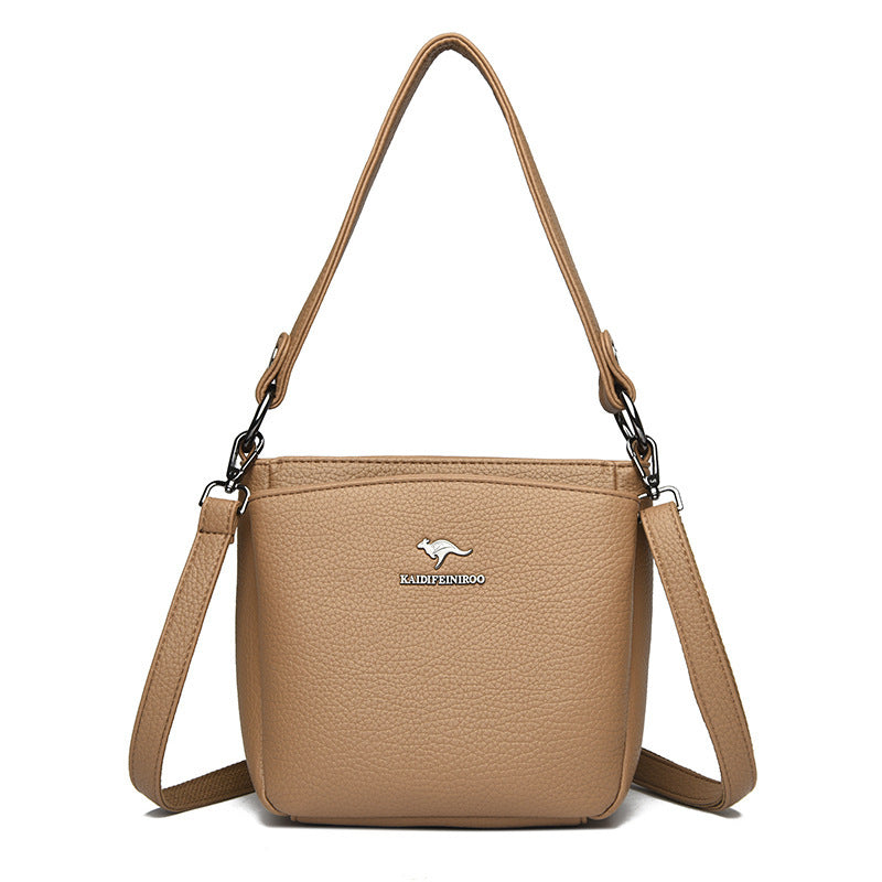 Dames handtas Eenvoudige mode Een schoudertas PU Hand dragen Kleine tas Grote capaciteit Dames handtas