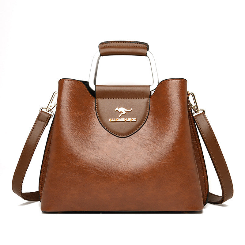 Modieuze dameshandtas Originele leren grote capaciteit Crossbody tas Waterdichte modieuze dames schoudertas