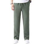 Men's Straight Wide Casual Loose Sports Elastic Trousers